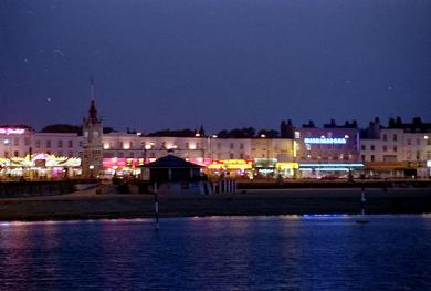 Margate seafront at night