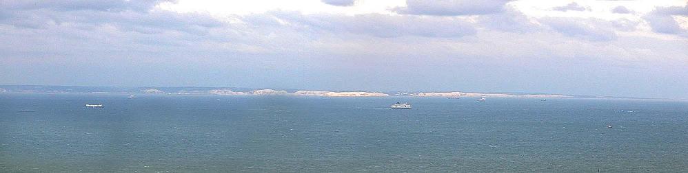 Skyline of White Cliffs of Dover in Kent