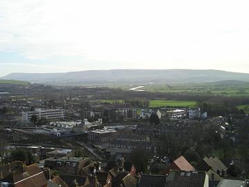 Lewes facing West towards East Sussex Downs