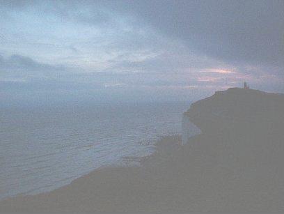 Nighttime at Beachy Head and Lighthouse, Eastbourne, East Sussex