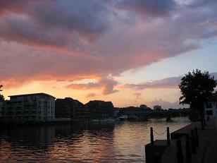 Sunset Facing North towards Canbury Gardens, KINGSTON