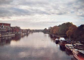 View from Kingston Bridge, facing South towards Thames Ditton, KINGSTON