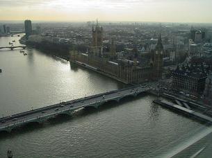 Aerial view of Westminster facing West, LONDON