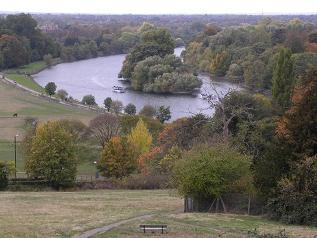 View of River Thames towards Ham from Richmond Hill, RICHMOND