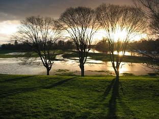 Sunset at River Thames, view from Terrace Gardens, RICHMOND
