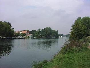 Facing North towards Teddington Lock, TEDDINGTON