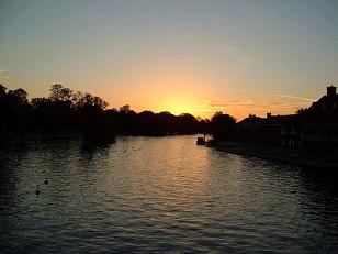 Sunset at Path facing West towards Boveney, WINDSOR
