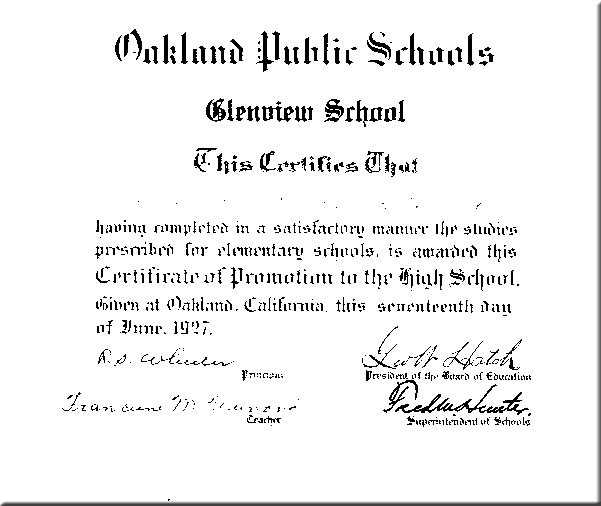 Glenview School Diploma