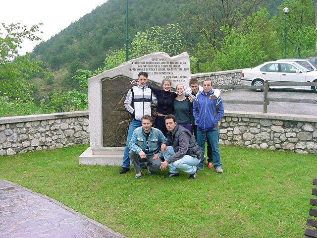 Laura with friends in Stolvizza
