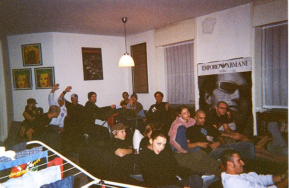 Our livingroom full of Italian dudes!