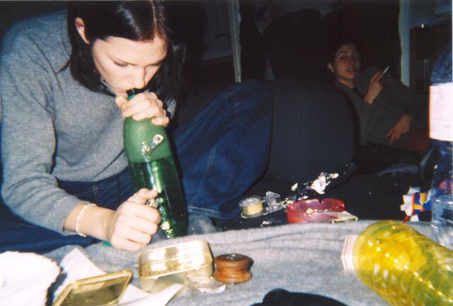 Leah on the bong