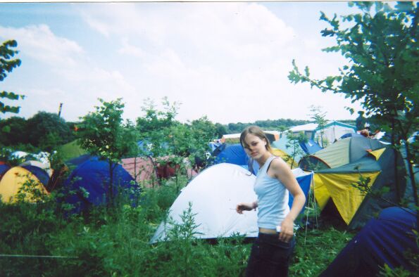 Melissa at our camping B