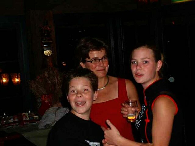 Laura, Judith & Max at a wedding
