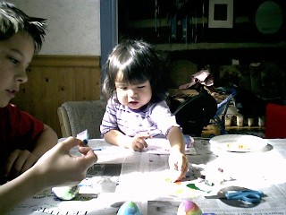 Easter egg colouring