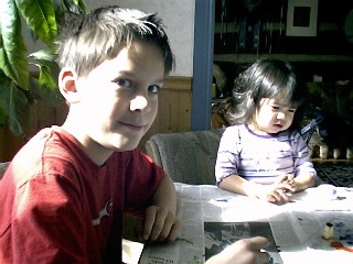 Colouring eggs