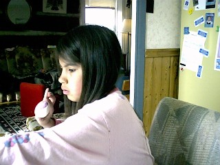 Jordy colouring eggs