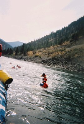 Swimming in rapids