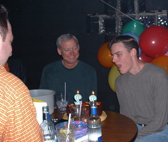 Brett blowing out candles on his Birthday
