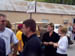 Snapshot of classmates milling around before the parade