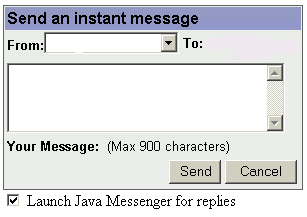 Send an Instant Message dialog box