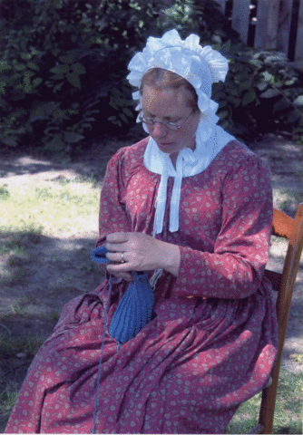 Betsy Urven, OLRHS vice president, 
at Dixon's Ferry, Illinois. August 2006.