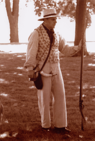 Militiaman Marc Miller at Fort Dixon, August, 2006