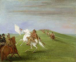 'Comanche Meet the Dragoons' 
24 in. by 29 in., oil, by George Catlin, 1834. 
(Credit: Renwick Gallery, Smithsonian American Art Museum.)