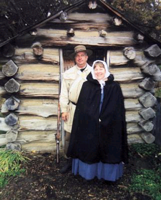 'At the diggings.'
Lincoln's New Salem, November 2002. 
(Credit: Rusty Ayers.)