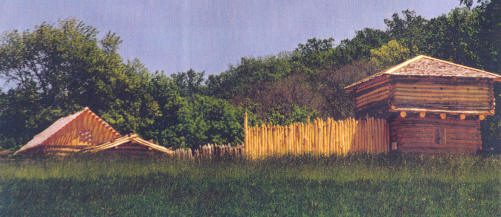 The reconstructed Apple River Fort.
(Credit: Apple River Fort State Historic Site
Elizabeth, Illinois.)