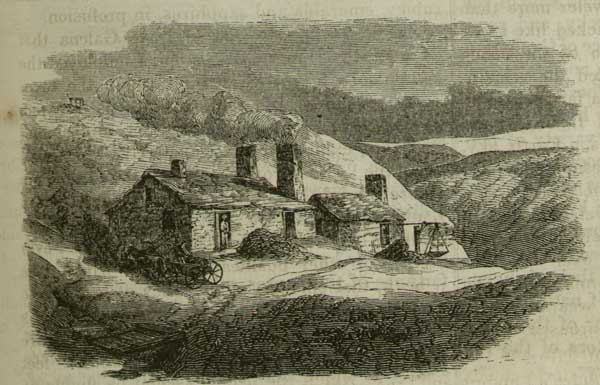 Lead Furnace in the Mineral District.
(Credit: Harper's New Monthly Magazine.)