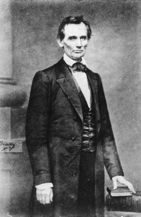 Abraham Lincoln, circa 1858. 
(Credit: Library of Congress, Washington, D. C.)
