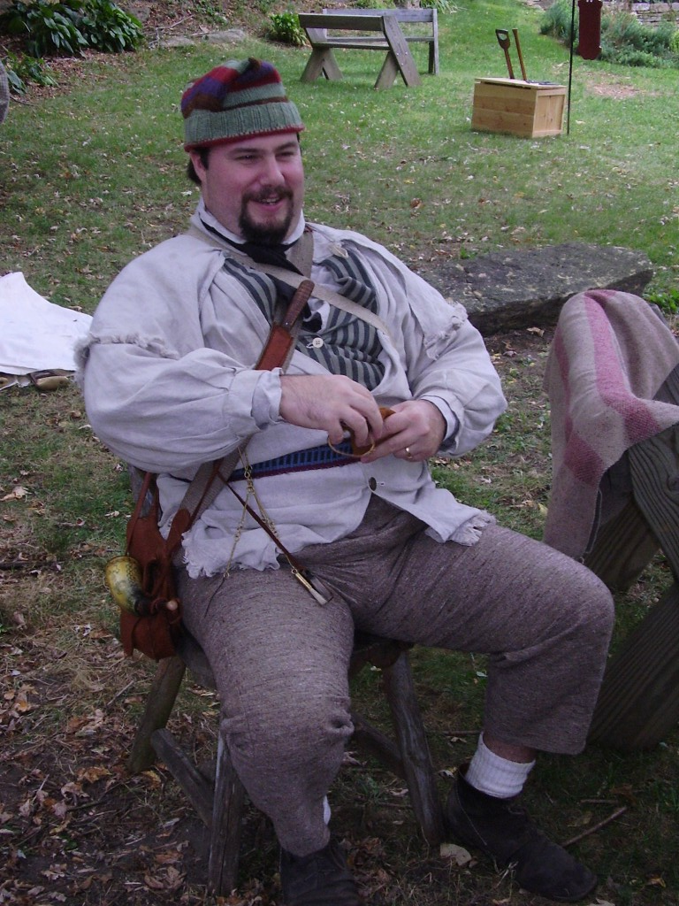 OLRHS President Pete Shrake at Pendarvis
State Historic Site, September, 2005 
(Credit: Robert A. Braun.)