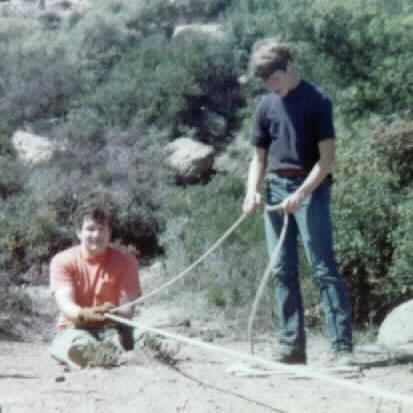 Rock-climbing in the local mountains.