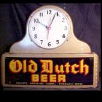 Krantz Brewing Corp. Old Dutch Beer Electric Adv. Sign Clock