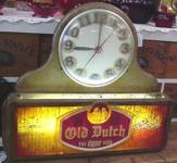 International Breweries Inc. - Old Dutch Beer Electric Adv. Sign Clock