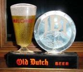 1961 Old Dutch Lighted Beer Sign - Glass