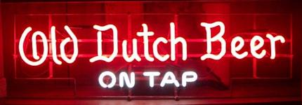 Old Dutch Beer On Tap Neon Sign