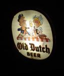 Old Dutch Beer Barrel Sign dark