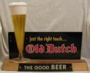 Old Dutch Beer Light Bubbler Glass