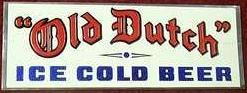 Old Dutch Beer doorway push plate