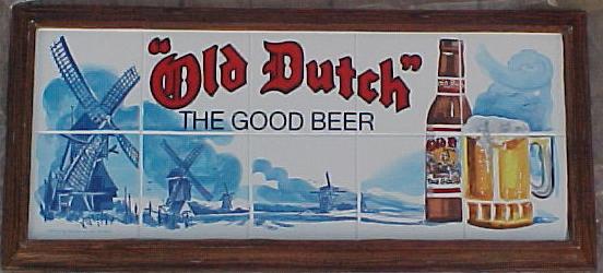Old Dutch -the good beer- tiled sign