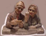 Krantz Old Dutch Beer Backbar Statue - Chalk