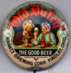 Krantz Old Dutch Beer Pinback Button