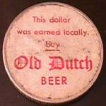 Old Dutch Beer - Workers Silver Dollar 50th Anniversary