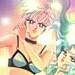Haruka with Michiru. I made this one out of a group pic, editing out Rei who was to the right of Michiru.