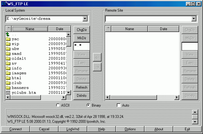 The FTP LE Window