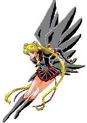 Black-winged Sailor Moon. Click to go to the Yahoo! club online.