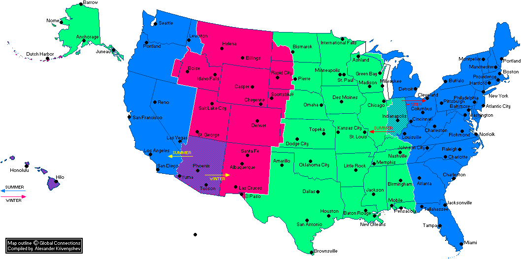 US TIME ZONES