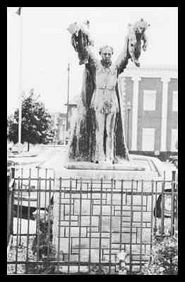 Balser and the Bears Statue on the Public Square in Shelbyville
