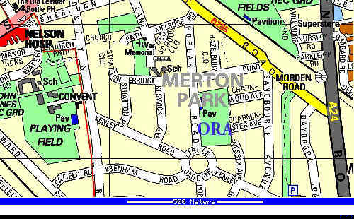 Map of Merton Park